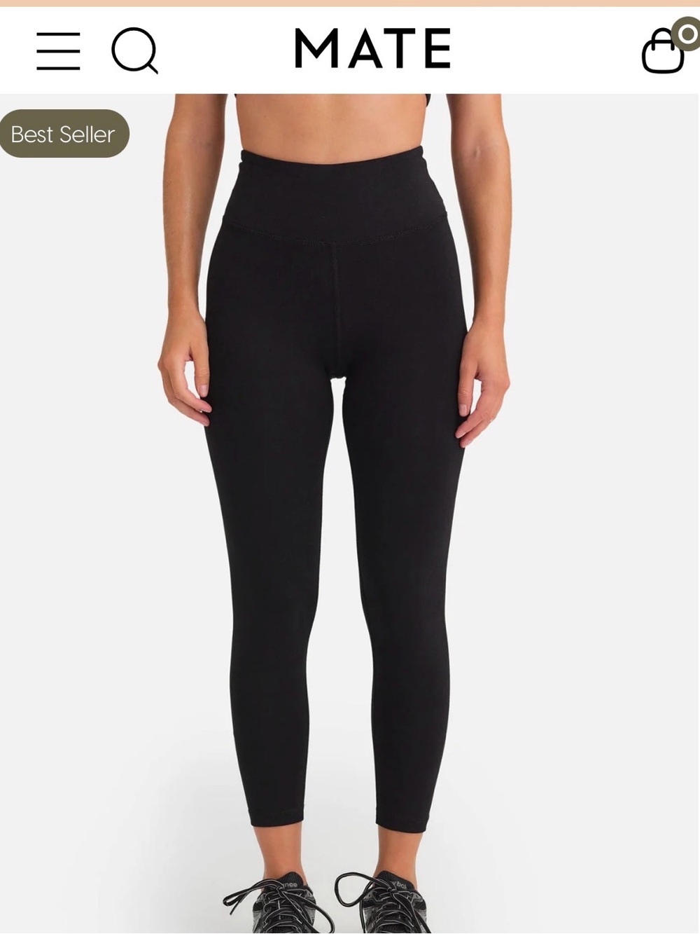 Organic stretch midi leggings